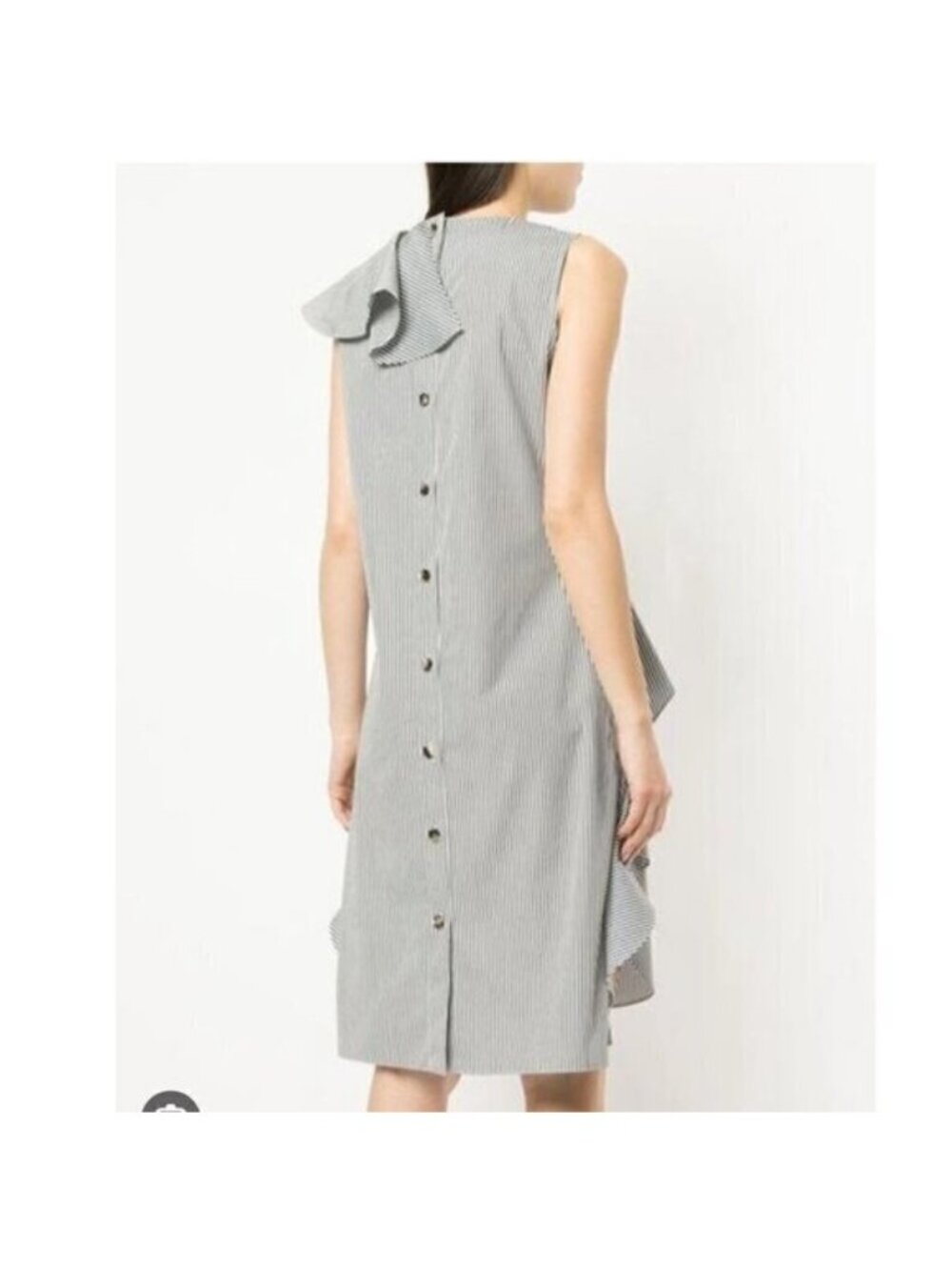 Goen.J Striped Ruffles dress, Size M 07 - Picture 3 of 12